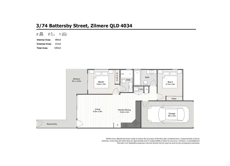 Floorplan of Homely apartment listing, 3/70 Battersby Street, Zillmere QLD 4034