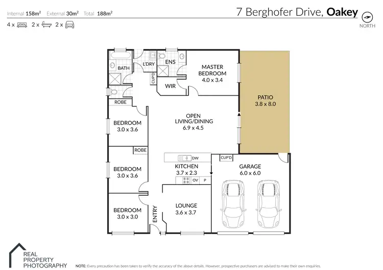 Floorplan of Homely house listing, 7 Berghofer Drive, Oakey QLD 4401