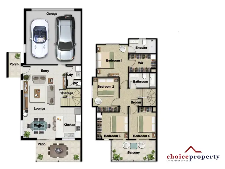 Floorplan of Homely townhouse listing, 13/14 Photinia Crescent, Mountain Creek QLD 4557