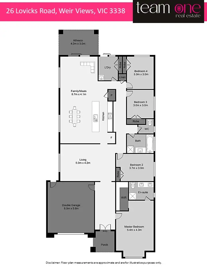 Floorplan of Homely house listing, 26 Lovicks Road, Weir Views VIC 3338