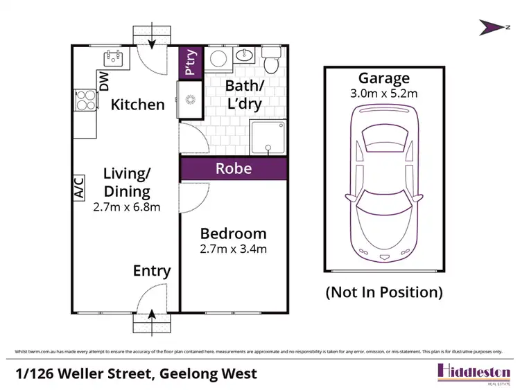 Floorplan of Homely unit listing, 1/126 Weller Street, Geelong West VIC 3218