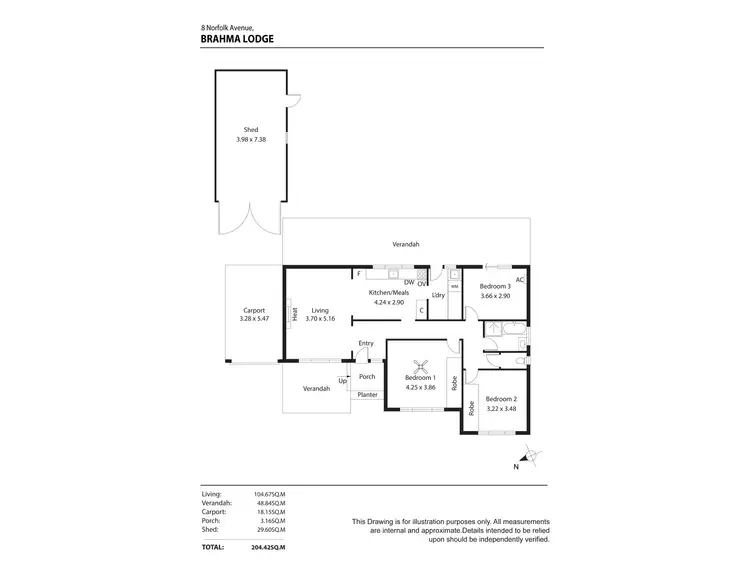 Floorplan of Homely house listing, 8 Norfolk Avenue, Brahma Lodge SA 5109