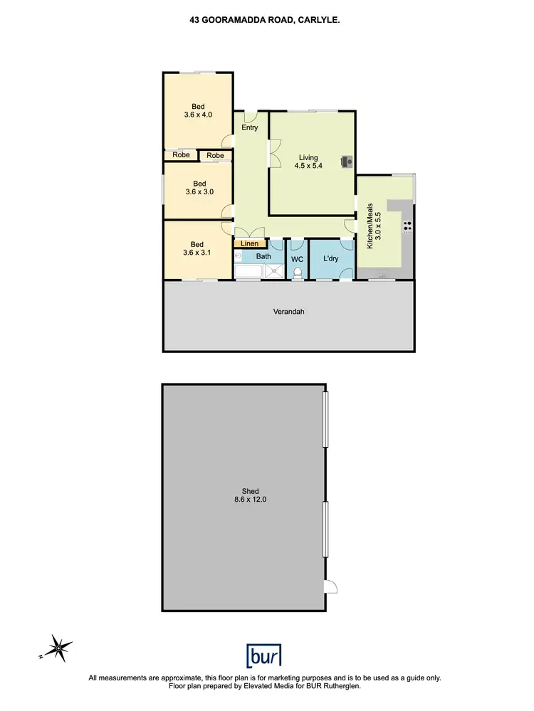 Floorplan of Homely rural property listing, 413 Gooramadda Road, Carlyle VIC 3685