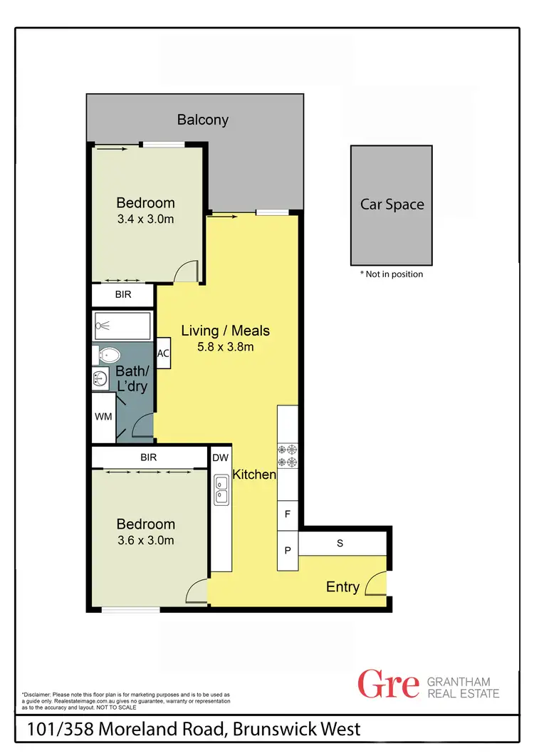 Floorplan of Homely apartment listing, 101/358 Moreland Road, Brunswick West VIC 3055