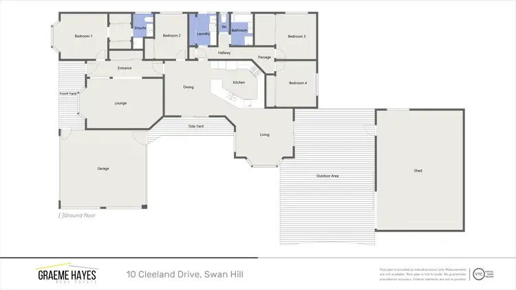 Floorplan of Homely house listing, 10 Cleeland Drive, Swan Hill VIC 3585