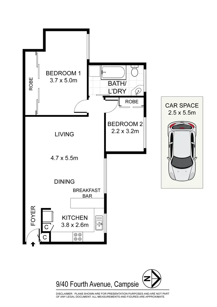 Floorplan of Homely apartment listing, 9/40 Fourth Avenue, Campsie NSW 2194
