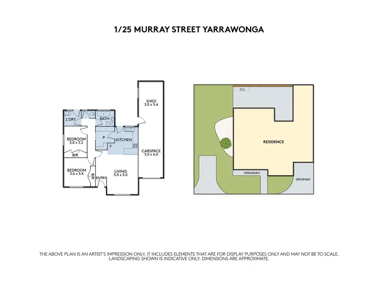 Floorplan of Homely unit listing, 1/25 Murray Street, Yarrawonga VIC 3730