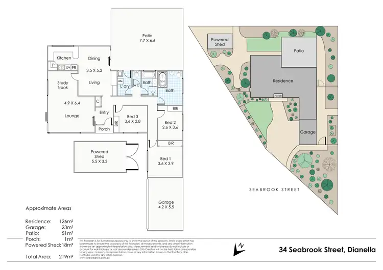 Floorplan of Homely house listing, 34 Seabrook Street, Dianella WA 6059