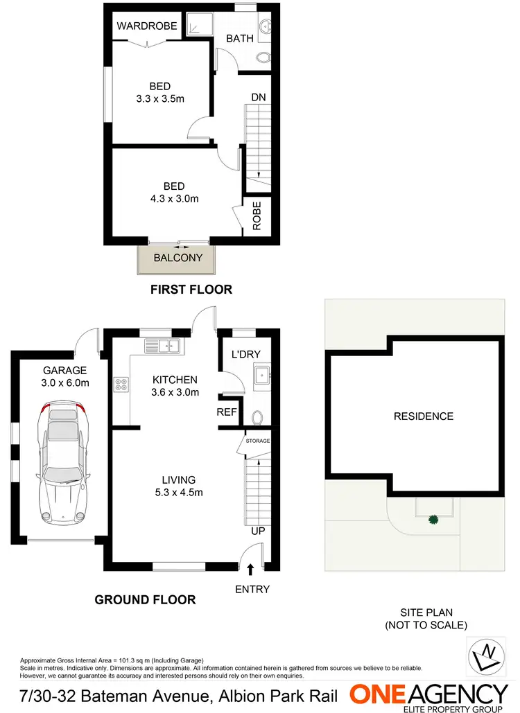 Floorplan of Homely townhouse listing, 7/30-32 Bateman Avenue, Albion Park Rail NSW 2527