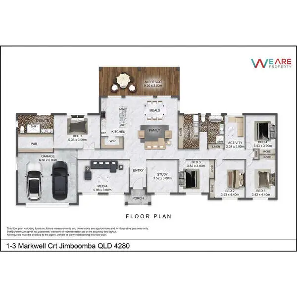 Floorplan of Homely house listing, 1 Markwell Circuit, Jimboomba QLD 4280