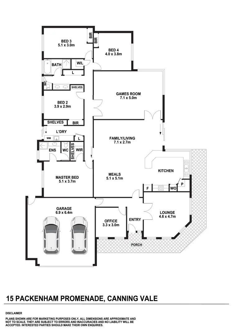 Floorplan of Homely house listing, 15 Packenham Promenade, Canning Vale WA 6155