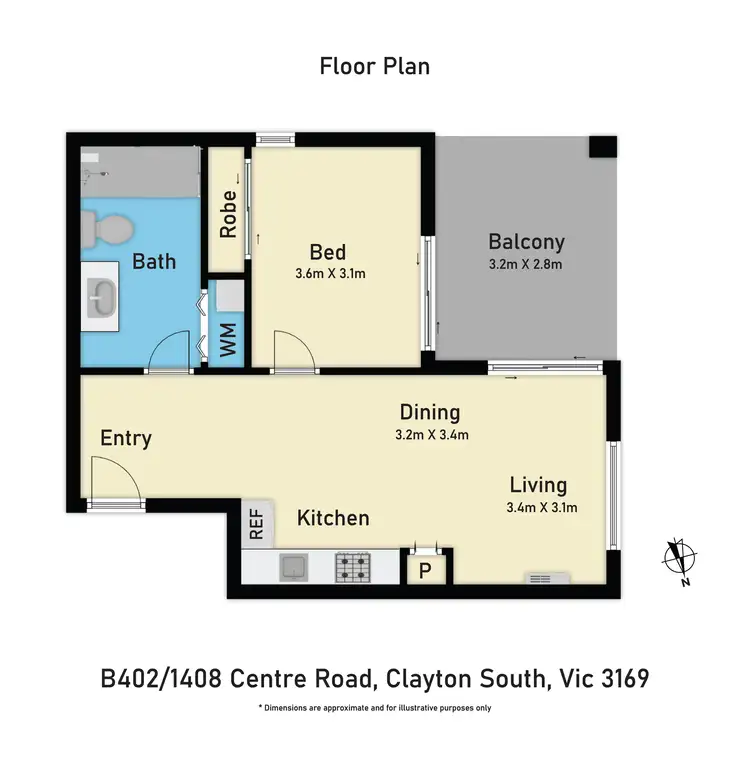Floorplan of Homely apartment listing, b402/1408 Centre Road, Clayton South VIC 3169