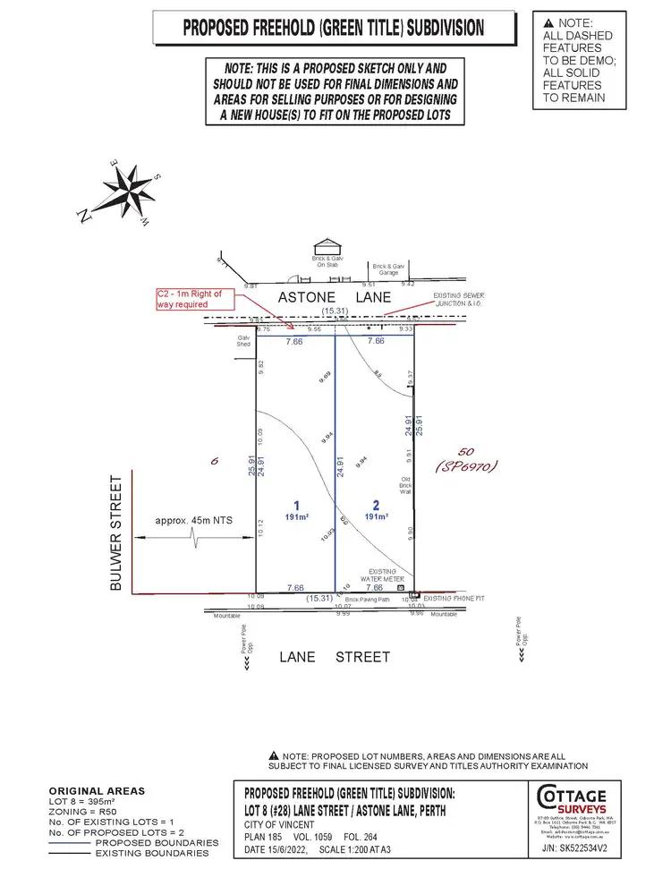 Floorplan of Homely land listing, LOT 1 and 2, 28 Lane Street, Perth WA 6000