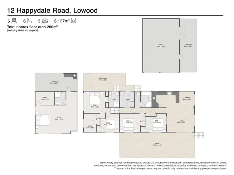 Floorplan of Homely house listing, 12 Happydale Road, Lowood QLD 4311