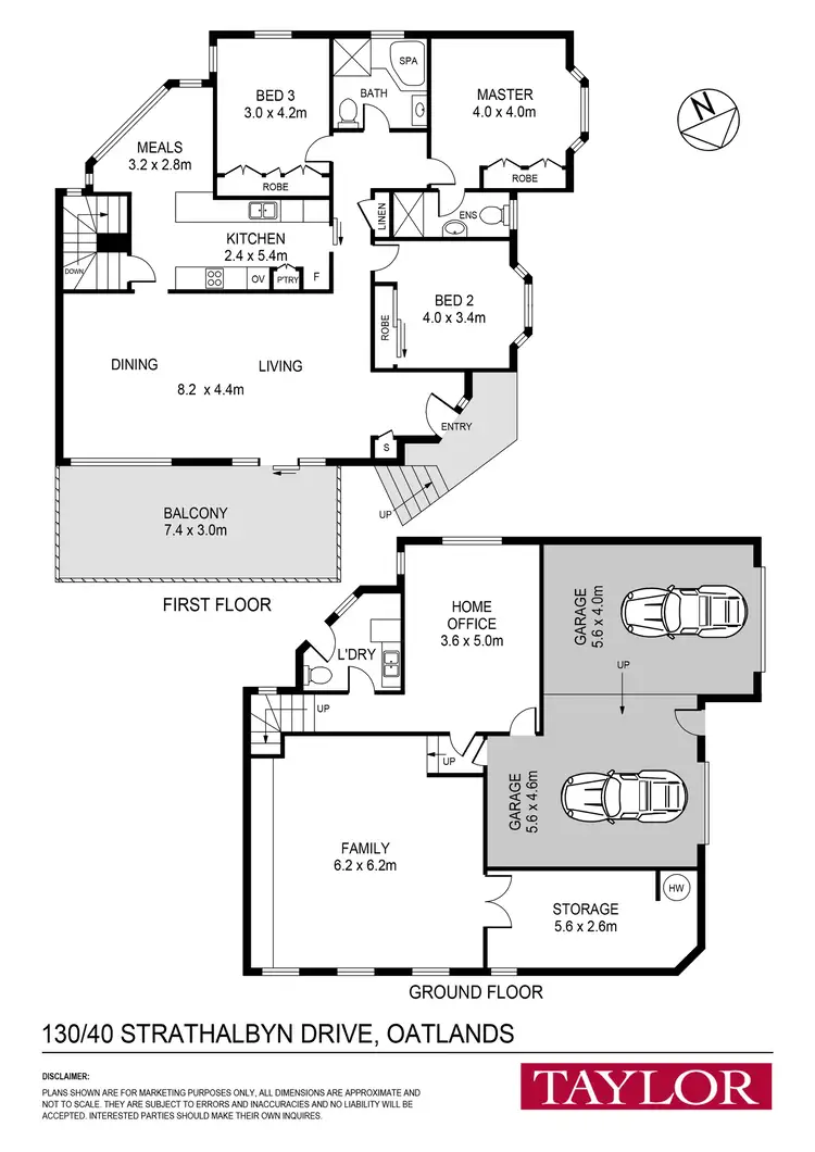 Floorplan of Homely townhouse listing, 130/40 Strathalbyn Drive, Oatlands NSW 2117