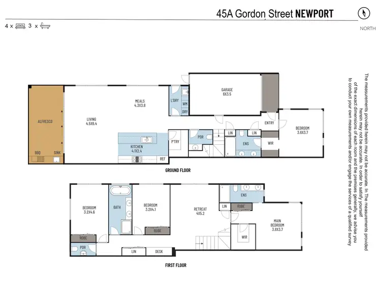 Floorplan of Homely townhouse listing, 45A Gordon Street, Newport VIC 3015