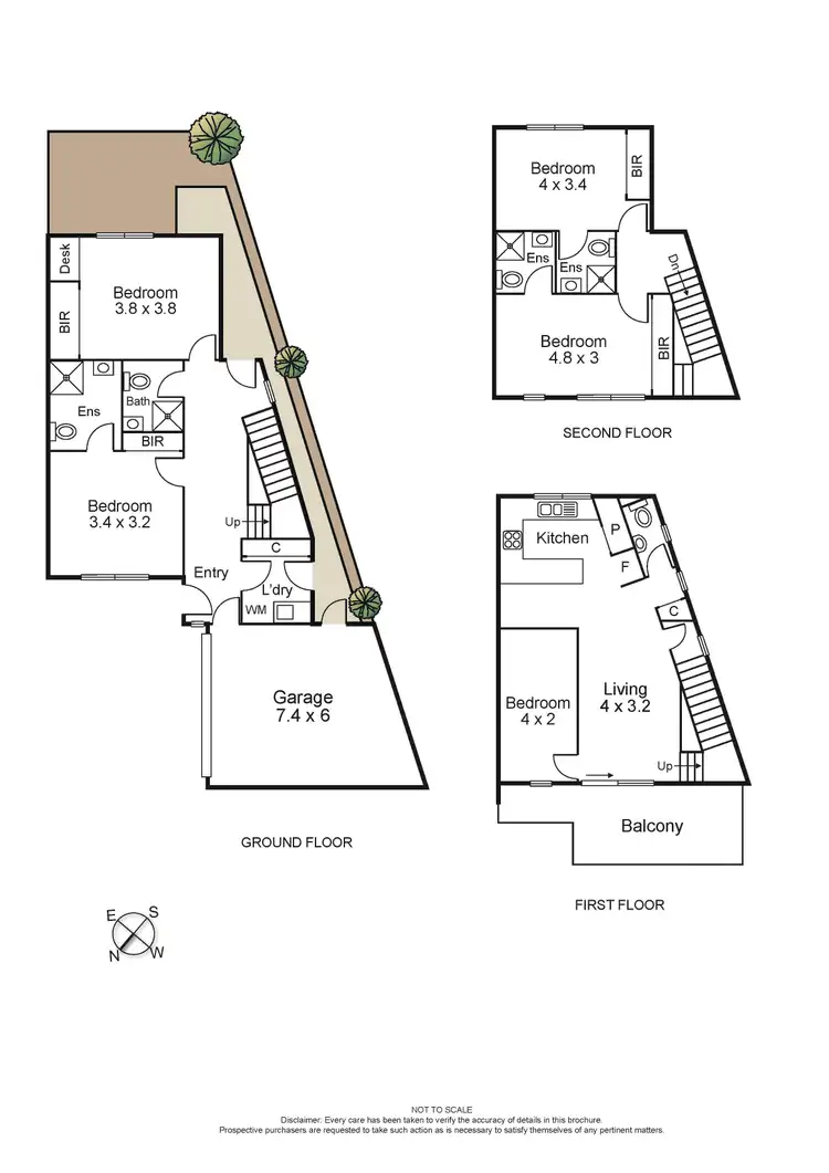 Floorplan of Homely townhouse listing, 3/8 Bettina Street, Clayton VIC 3168