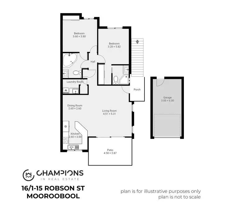 Floorplan of Homely unit listing, 16/1-15 Robson Street, Mooroobool QLD 4870