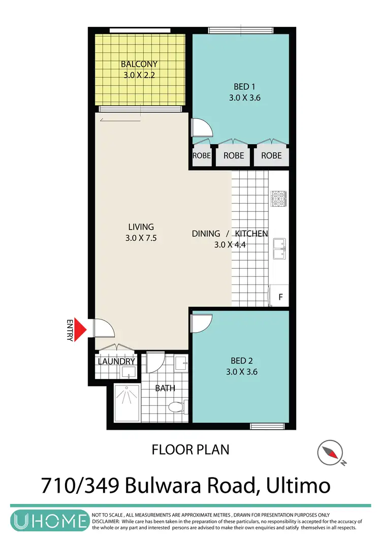 Floorplan of Homely apartment listing, 710/349 Bulwara Road, Ultimo NSW 2007