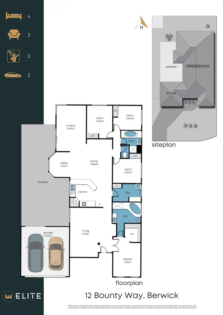 Floorplan of Homely house listing, 12 Bounty Way, Berwick VIC 3806