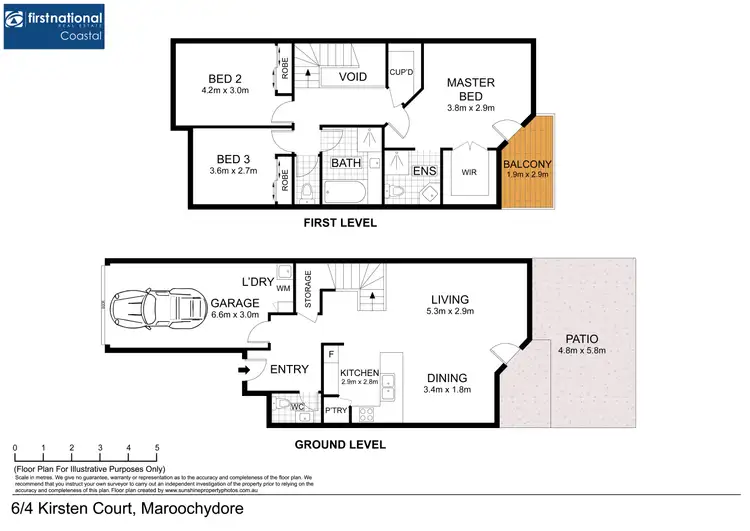 Floorplan of Homely townhouse listing, 6/4 Kirsten Court, Maroochydore QLD 4558