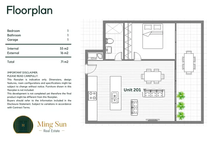 Floorplan of Homely apartment listing, 201/25 Challis Street, Dickson ACT 2602