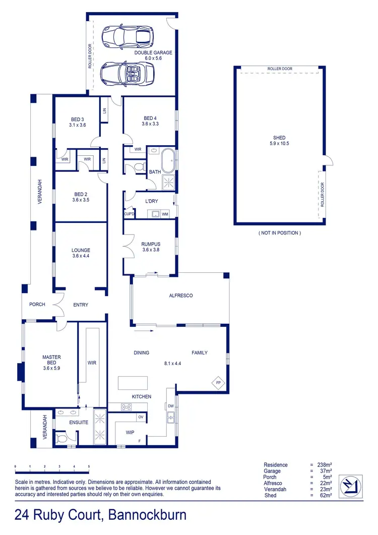Floorplan of Homely house listing, 24 Ruby Court, Bannockburn VIC 3331