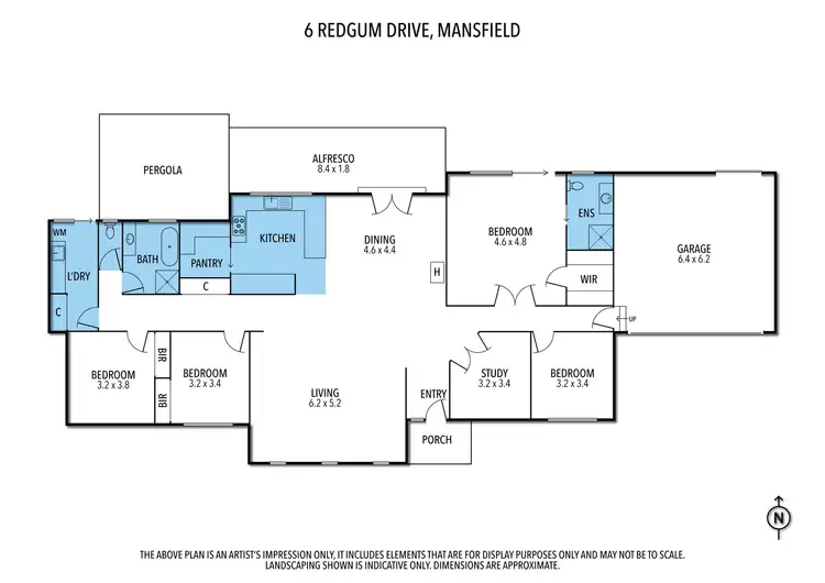 Floorplan of Homely house listing, 6 Redgum Drive, Mansfield VIC 3722
