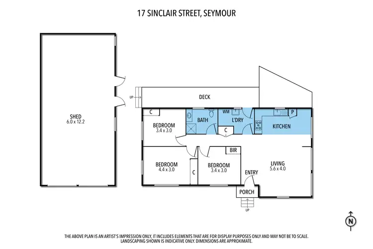 Floorplan of Homely house listing, 17 Sinclair Crescent, Seymour VIC 3660