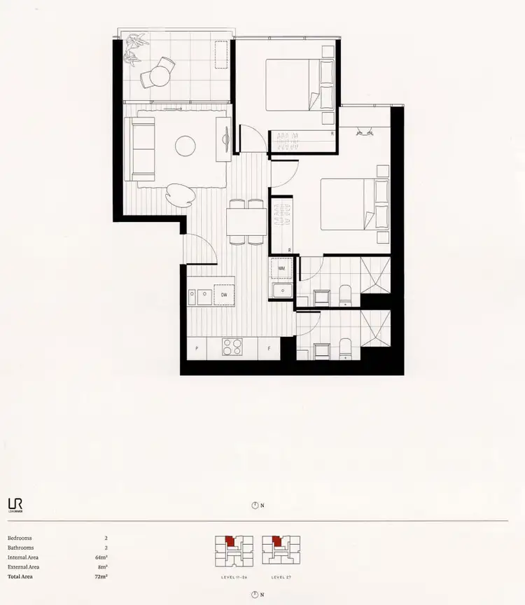 Floorplan of Homely apartment listing, Level 23/820 Whitehorse Road, Box Hill VIC 3128