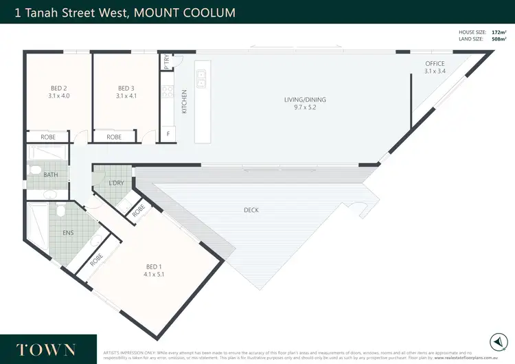 Floorplan of Homely house listing, 1 Tanah Street West, Mount Coolum QLD 4573