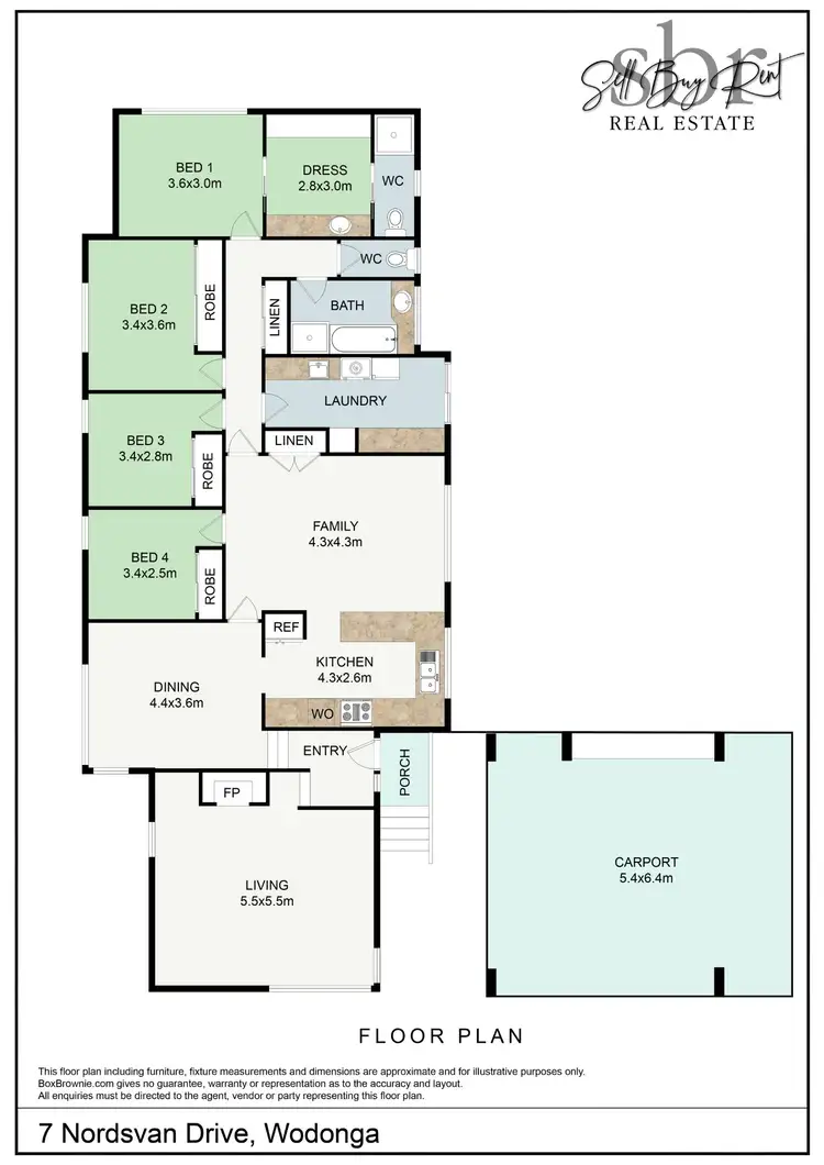Floorplan of Homely house listing, 7 NORDSVAN DRIVE, Wodonga VIC 3690