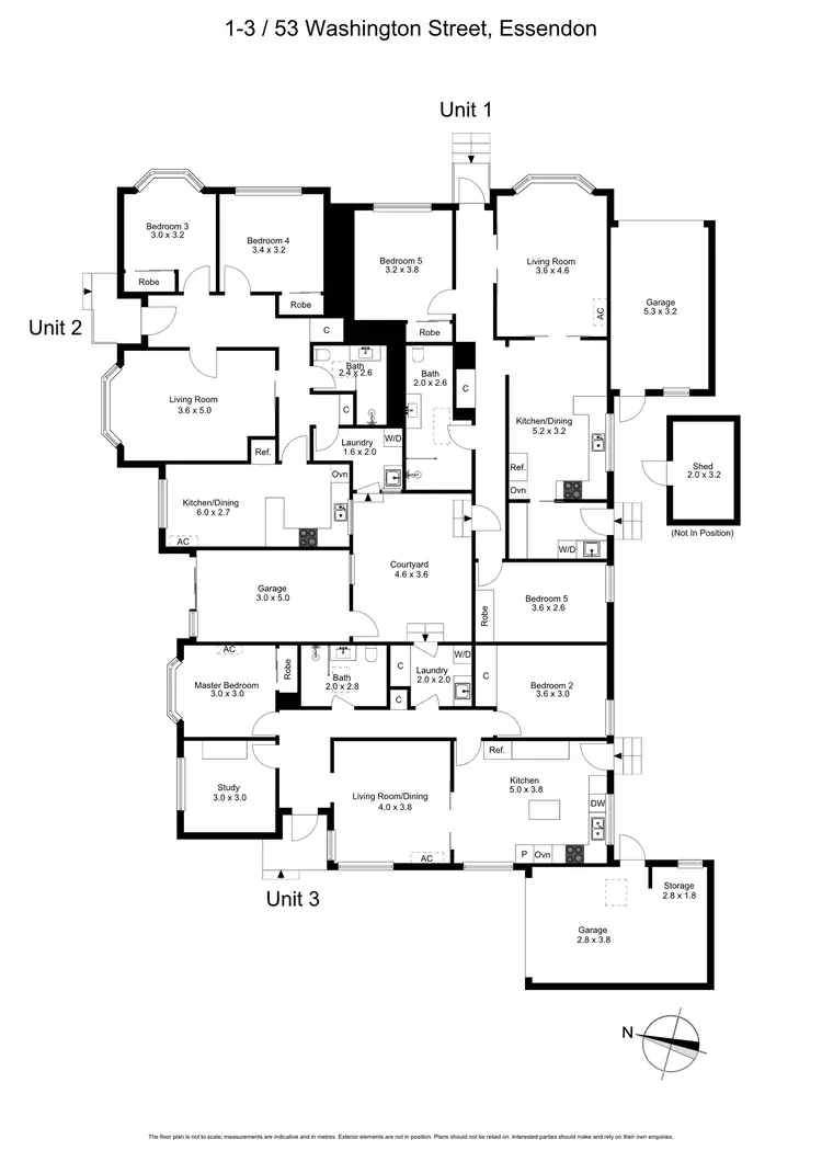 Floorplan of Homely villa listing, 1-3 53 Washington Street, Essendon VIC 3040