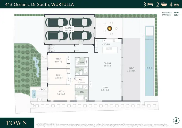 Floorplan of Homely house listing, 413 Oceanic Drive South, Wurtulla QLD 4575
