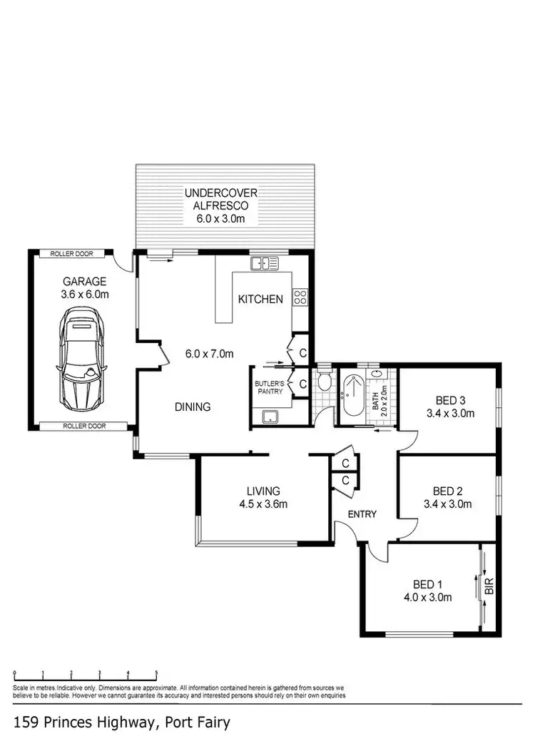 Floorplan of Homely house listing, 159 Princes Highway, Port Fairy VIC 3284