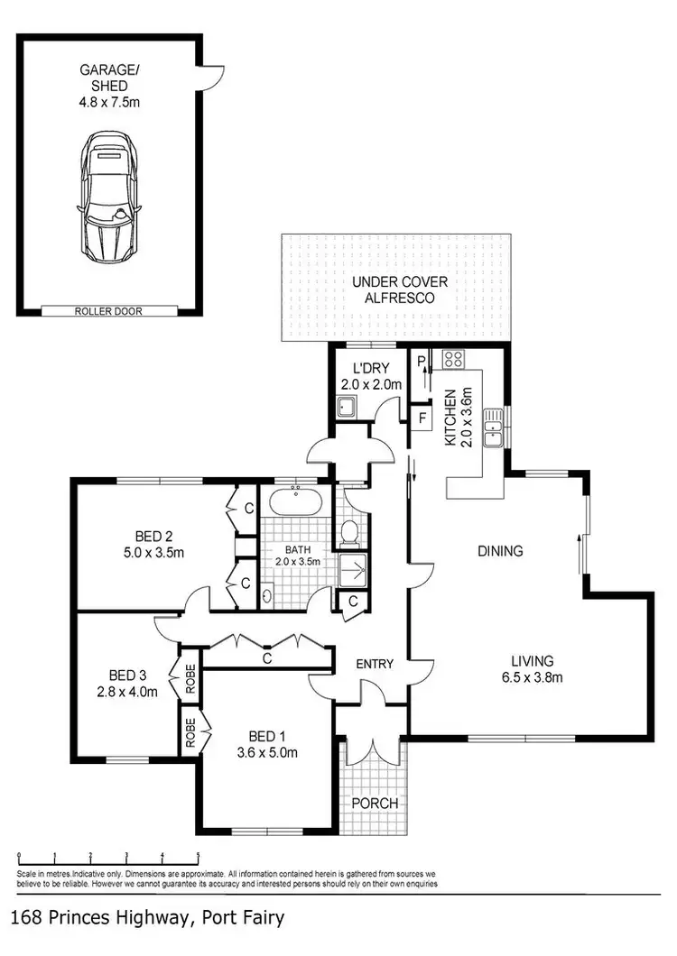 Floorplan of Homely house listing, 168 Princes Highway, Port Fairy VIC 3284