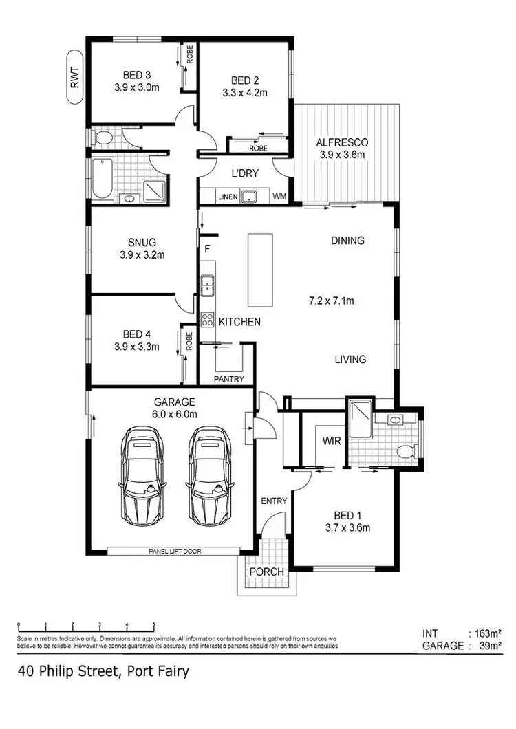 Floorplan of Homely house listing, 40 Philip Street, Port Fairy VIC 3284