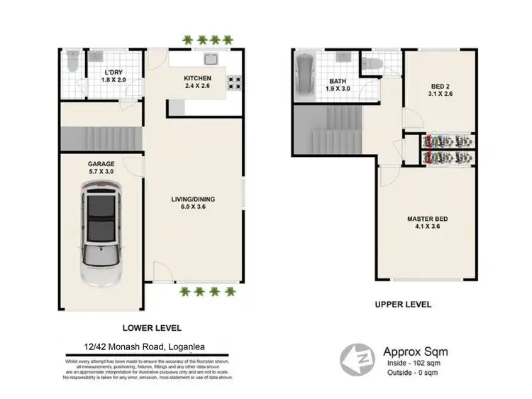 Floorplan of Homely townhouse listing, 12/42 Monash Road, Loganlea QLD 4131