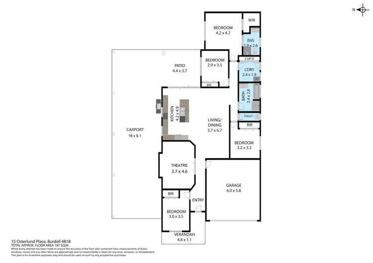 Floorplan of Homely house listing, 15 Osterlund Place, Burdell QLD 4818