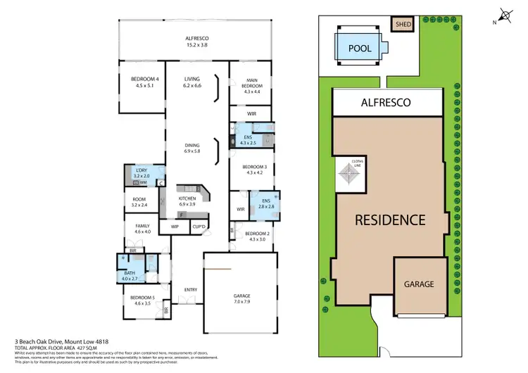 Floorplan of Homely house listing, 3 Beach Oak Drive, Mount Low QLD 4818