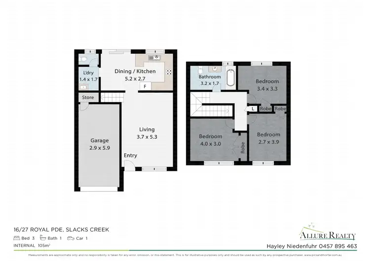 Floorplan of Homely townhouse listing, 16/27 Royal Parade, Slacks Creek QLD 4127