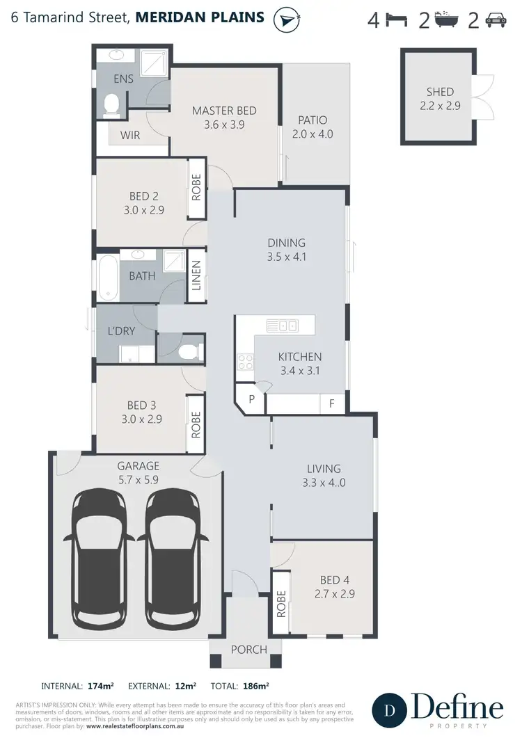 Floorplan of Homely house listing, 6 Tamarind Street, Meridan Plains QLD 4551
