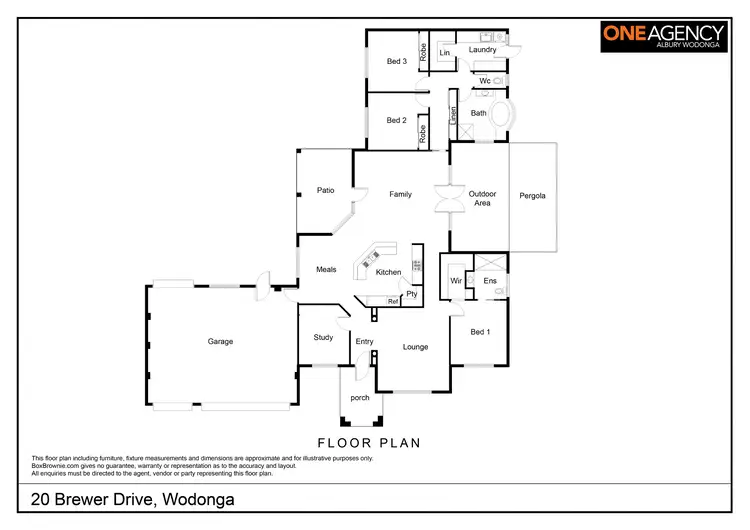Floorplan of Homely house listing, 20 Brewer Drive, West Wodonga VIC 3690