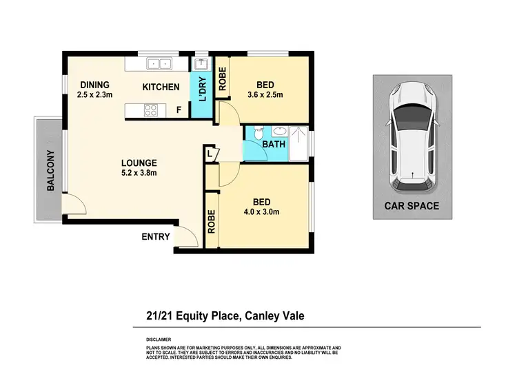 Floorplan of Homely unit listing, 21/21 Equity Place, Canley Vale NSW 2166