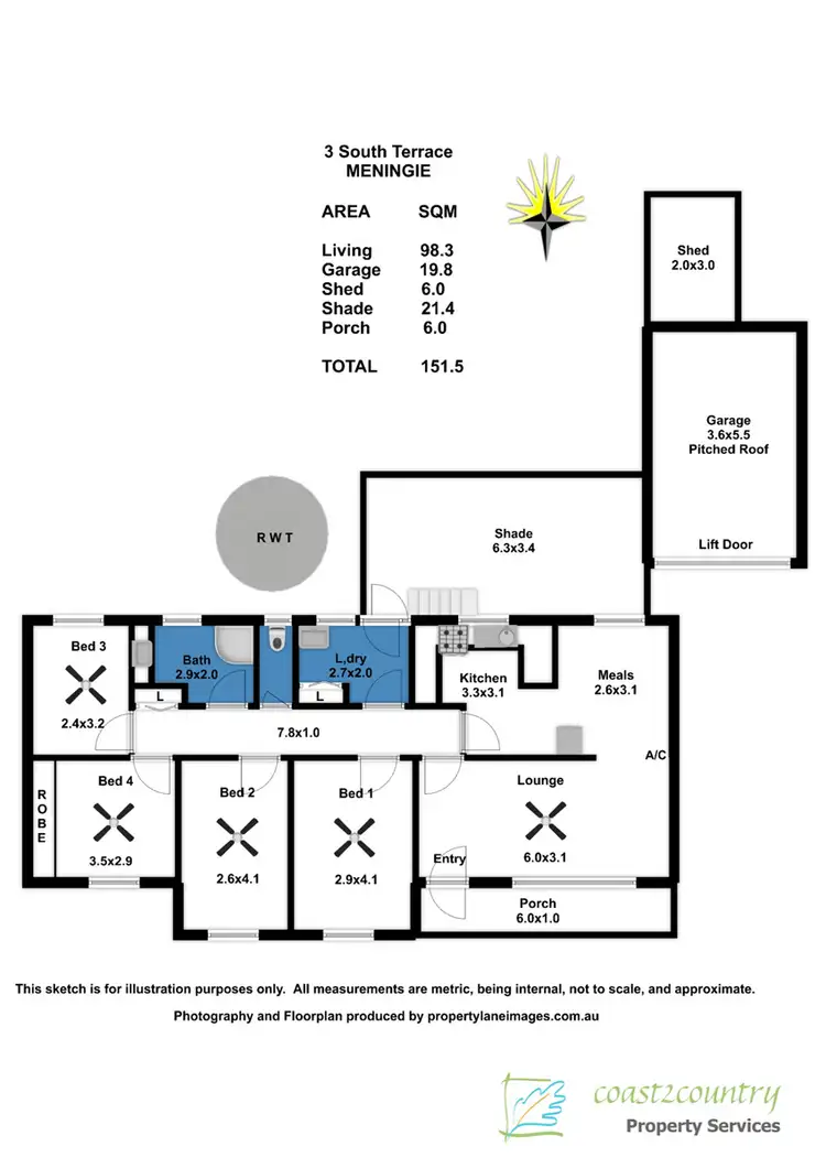 Floorplan of Homely house listing, 3 South Terrace, Meningie SA 5264