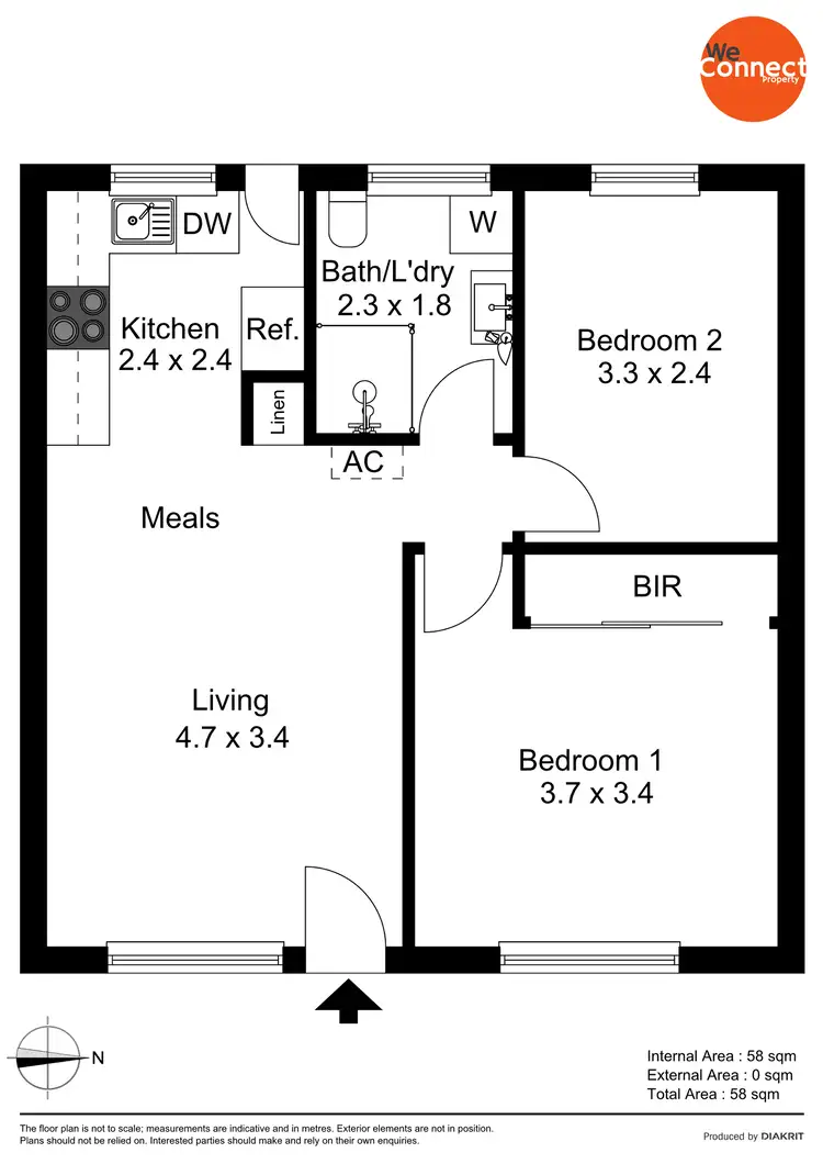 Floorplan of Homely unit listing, 4/64 Ormond Avenue, Daw Park SA 5041