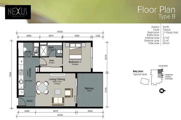Floorplan of Homely apartment listing, 605/3-9 Union Street, Nundah QLD 4012