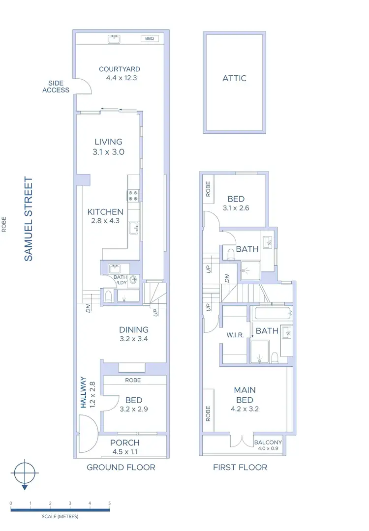 Floorplan of Homely terrace listing, 119A Campbell Street, Surry Hills NSW 2010
