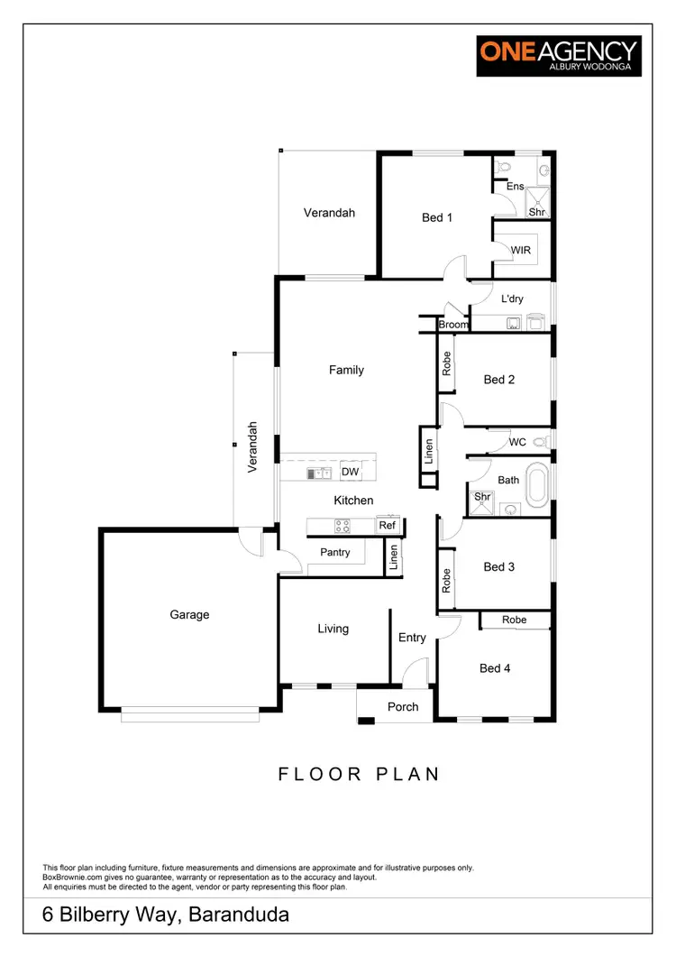 Floorplan of Homely house listing, 6 Bilberry Way, Baranduda VIC 3691