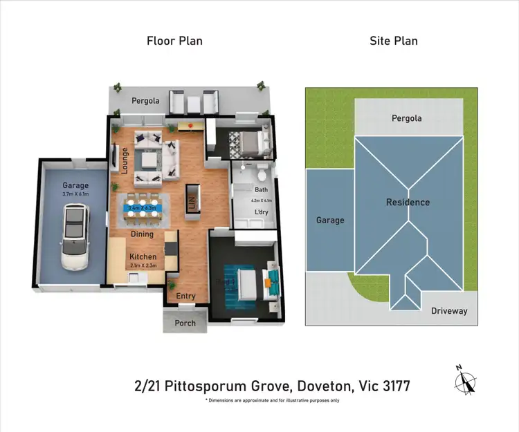 Floorplan of Homely unit listing, 2/21 Pittosporum Grove, Doveton VIC 3177